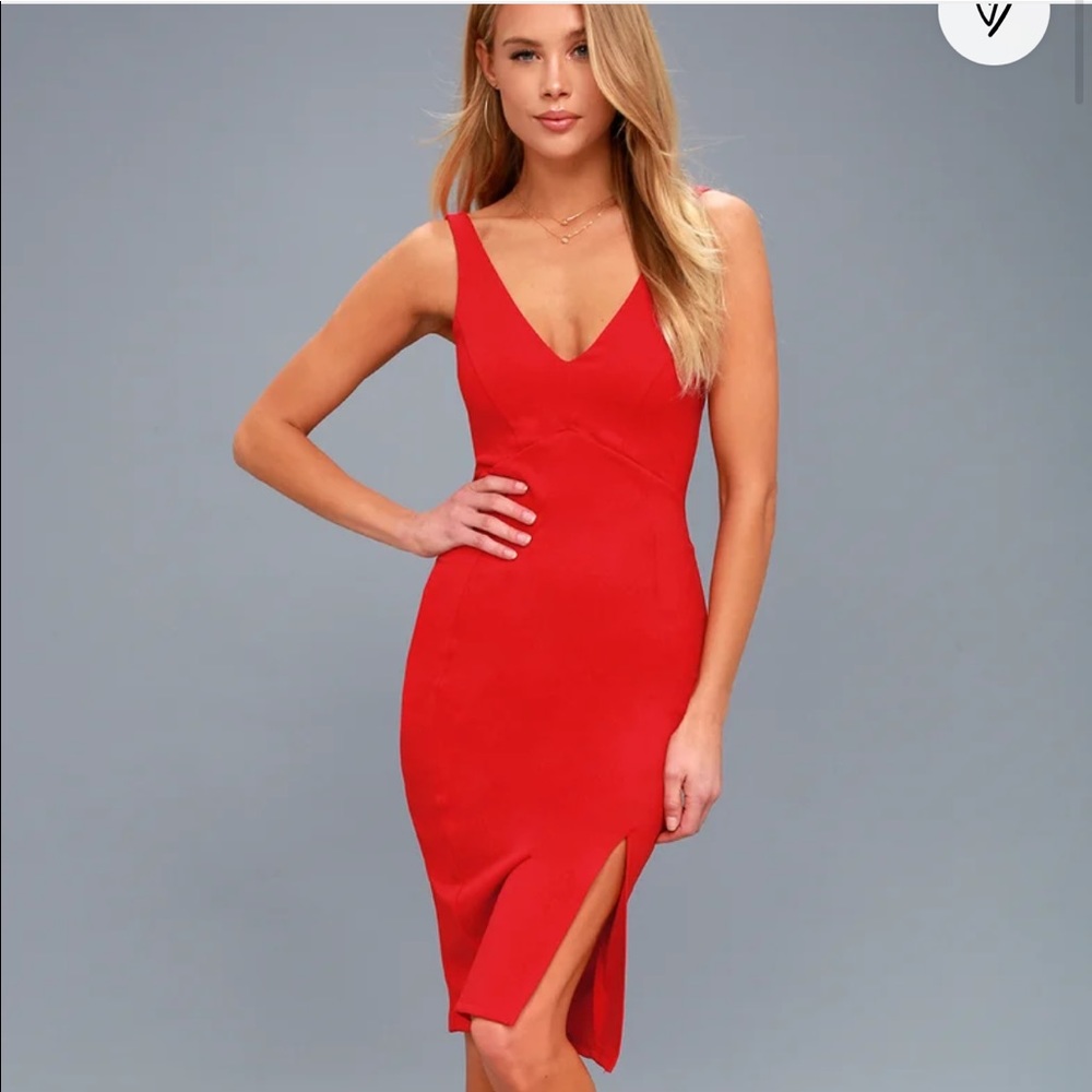 Red Lulus Midi Dress